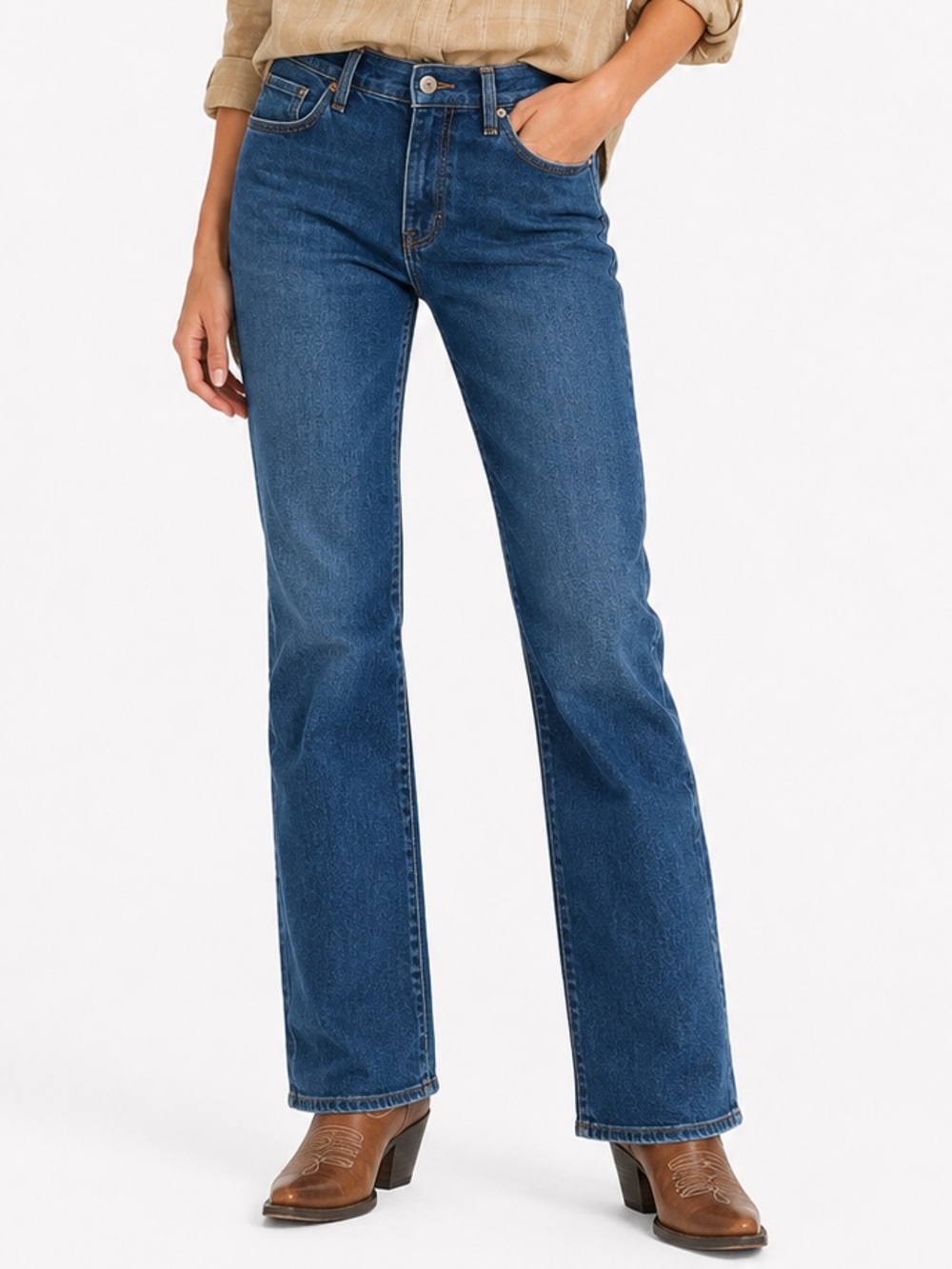 Zara Basics Mid-Rise Jeans Women's 10 Blue Denim Y2K Classic